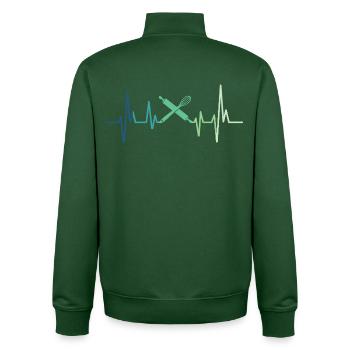 Boulangerie Battement de coeur Boulanger - Sweat zippé unisexe en coton bio Stanley/Stella - vert bouteille - Dos - AI Model Male 185 dark (185cm)