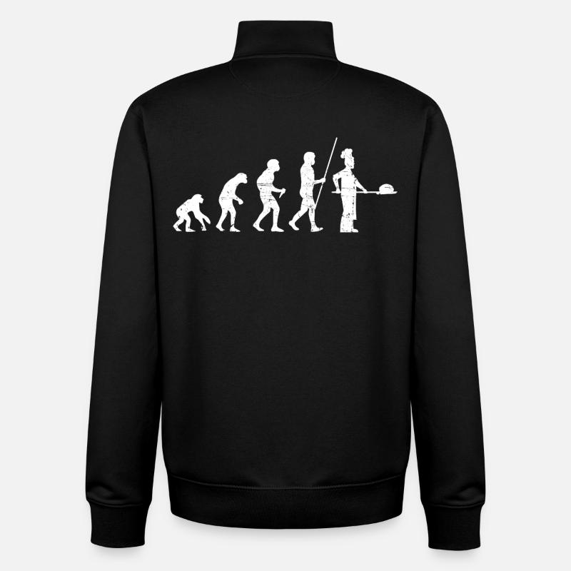 Boulanger Evolution Look Vieilli - Sweat zippé unisexe en coton bio Stanley/Stella - noir