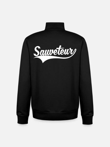 Sauveteur - Sweat zippé unisexe en coton bio Stanley/Stella - noir