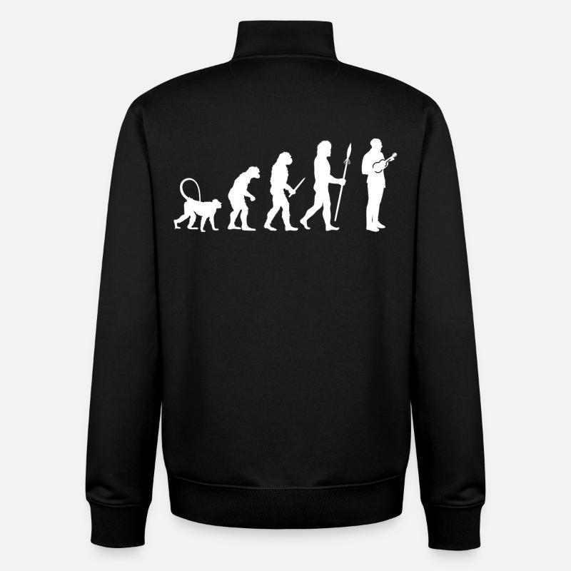 Entwicklung des Ukulele Spielers - Unisex Organic Zip Sweatshirt von Stanley/Stella - Schwarz