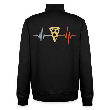 Pizza Pulsschlag - Unisex Organic Zip Sweatshirt von Stanley/Stella - Schwarz - Hinten - AI Model Male 185 light (185cm)
