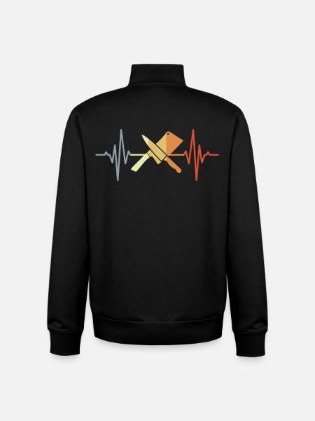 Hackbeil Messer Herzlinie - Unisex Organic Zip Sweatshirt von Stanley/Stella - Schwarz