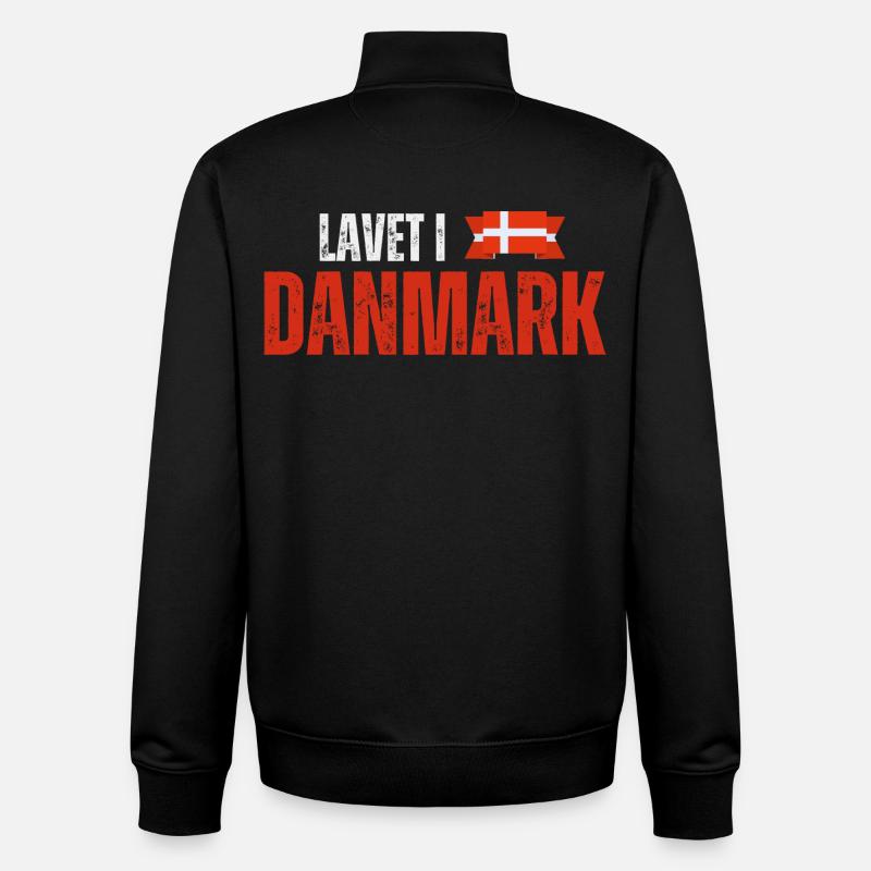 Made in Denmark, Danish pride - Unisex Organic Zip Sweatshirt by Stanley/Stella - black
