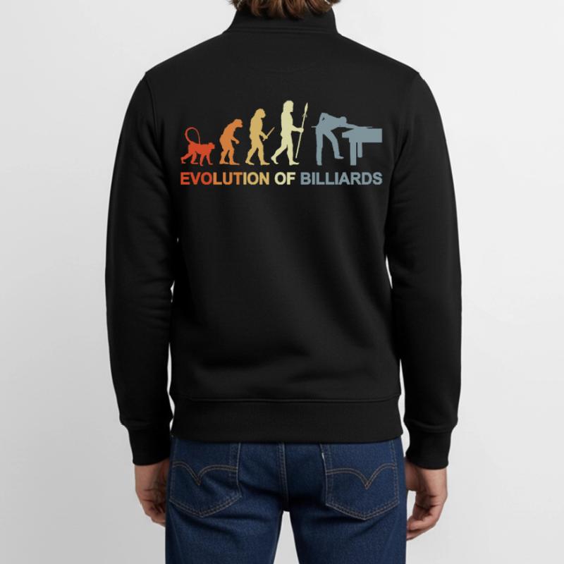 Pool Billard Evolution Unisex Organic Zip Sweatshirt von Stanley/Stella