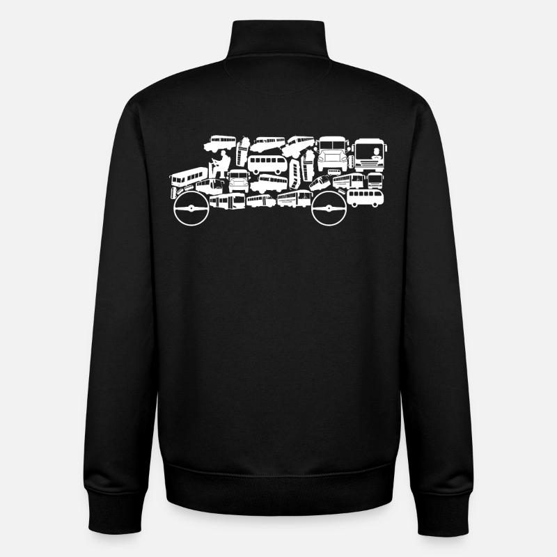 Silhouette d’autobus - Sweat zippé unisexe en coton bio Stanley/Stella - noir