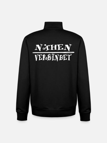 Sewing connects gift idea - Unisex Organic Zip Sweatshirt by Stanley/Stella - black