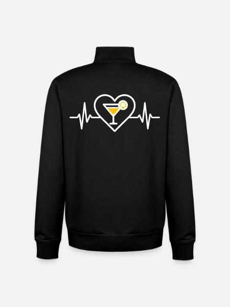 Herz-Cocktail-Aperitif-Getränk - Unisex Organic Zip Sweatshirt von Stanley/Stella - Schwarz