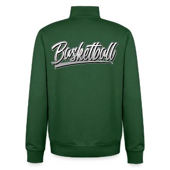 Basketball - Unisex Organic Zip Sweatshirt by Stanley/Stella - bottle green - Back - AI Model Male 185 dark (185cm)