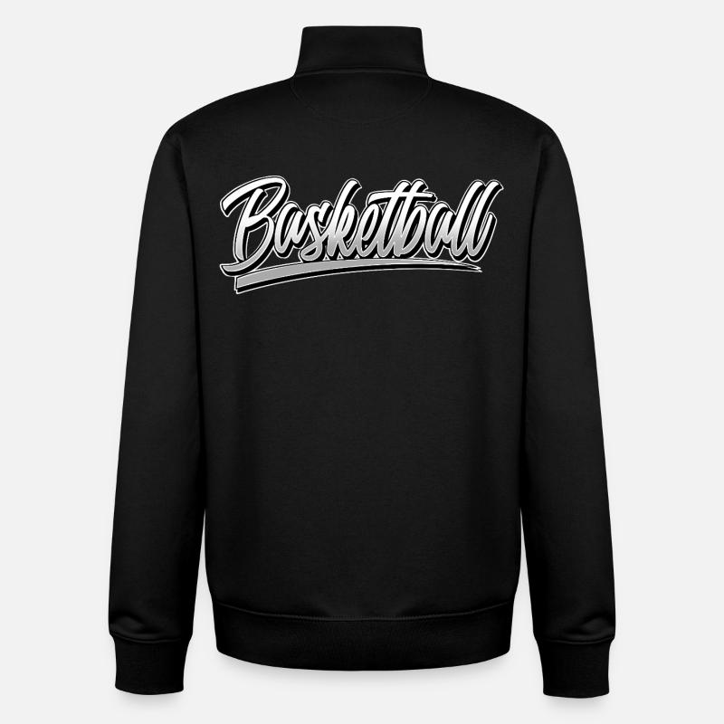 Basketball - Unisex Organic Zip Sweatshirt von Stanley/Stella - Schwarz