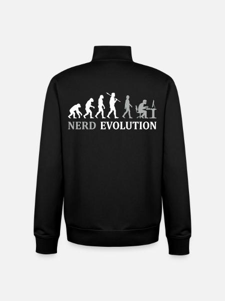 Nerd Evolution – Vom Affen zum PC-Profi - Unisex Organic Zip Sweatshirt von Stanley/Stella - Schwarz
