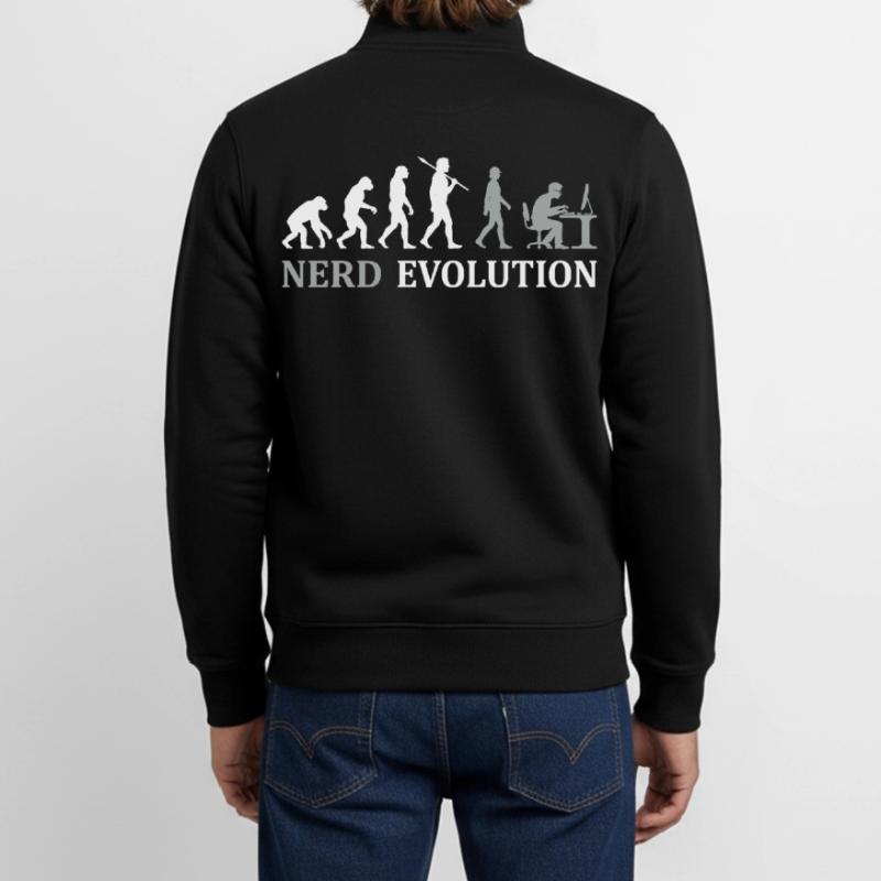 Nerd Evolution – Vom Affen zum PC-Profi Unisex Organic Zip Sweatshirt von Stanley/Stella