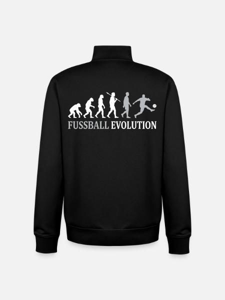 Fußball Evolution – Vom Affen zum Kicker - Unisex Organic Zip Sweatshirt von Stanley/Stella - Schwarz