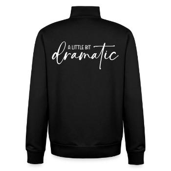 A little bit dramatic - Unisex Organic Zip Sweatshirt by Stanley/Stella - black - Back - AI Model Male 185 light (185cm)