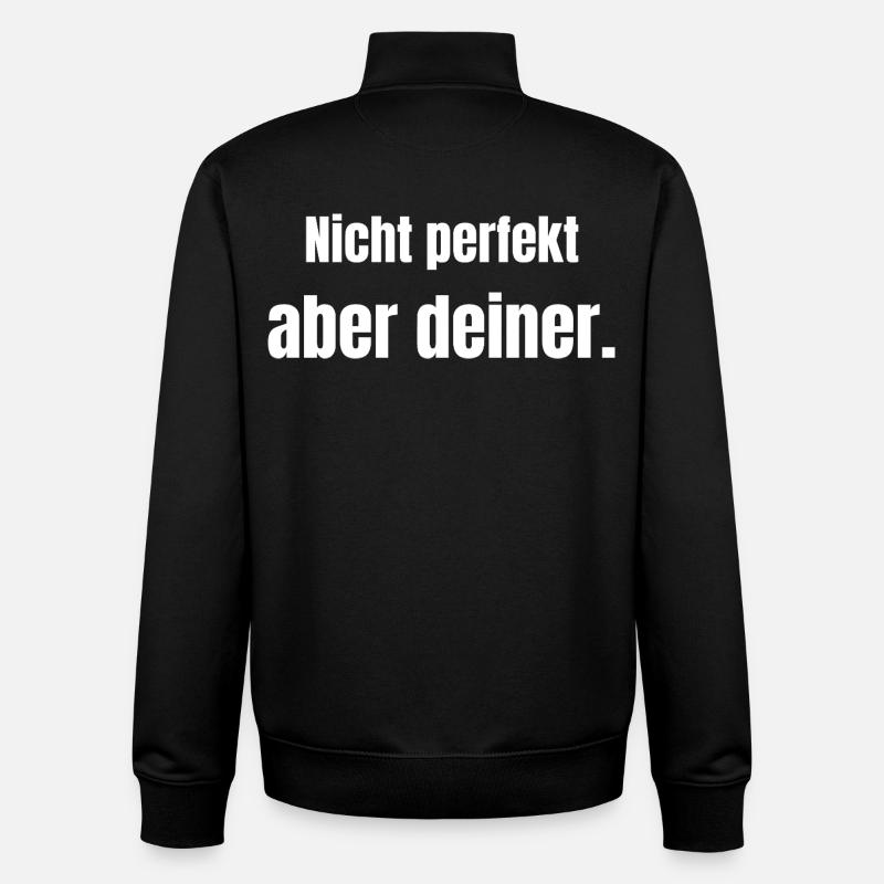 Pas parfait – mais le vôtre. - Sweat zippé unisexe en coton bio Stanley/Stella - noir