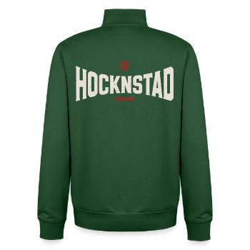 Hocknstad - Unisex Organic Zip Sweatshirt von Stanley/Stella - Flaschengrün - Hinten - AI Model Male 185 dark (185cm)