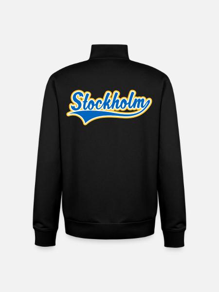 Stockholm Swoosh - Unisex sweatshirt med dragkedja i ekologisk bomull Stanley/Stella - svart