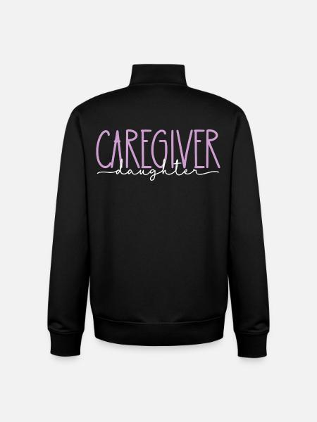 Altenpfleger stolze Tochter süßes Geschenk - Unisex Organic Zip Sweatshirt von Stanley/Stella - Schwarz