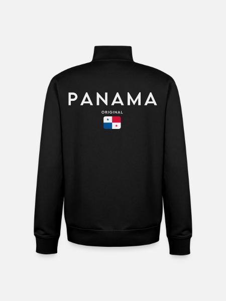 Drapeau panaméen, fierté panaméenne - Sweat zippé unisexe en coton bio Stanley/Stella - noir