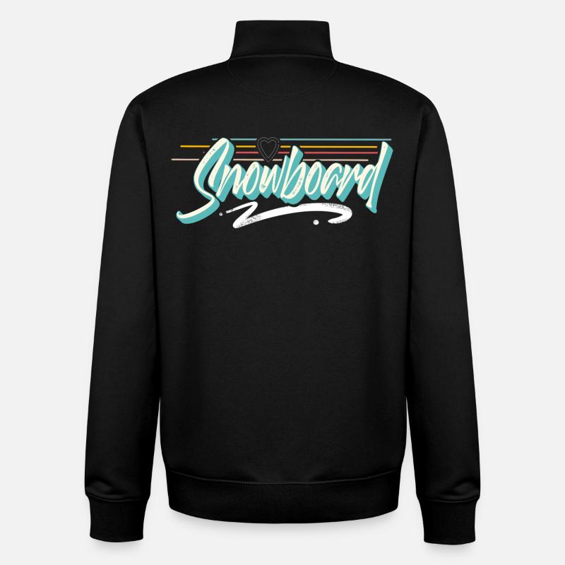 Snowboard - Unisex Organic Zip Sweatshirt von Stanley/Stella - Schwarz