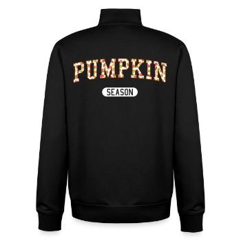 Saison des citrouilles - Feuilles d’automne Graphique - Sweat zippé unisexe en coton bio Stanley/Stella - noir - Dos - AI Model Male 185 light (185cm)