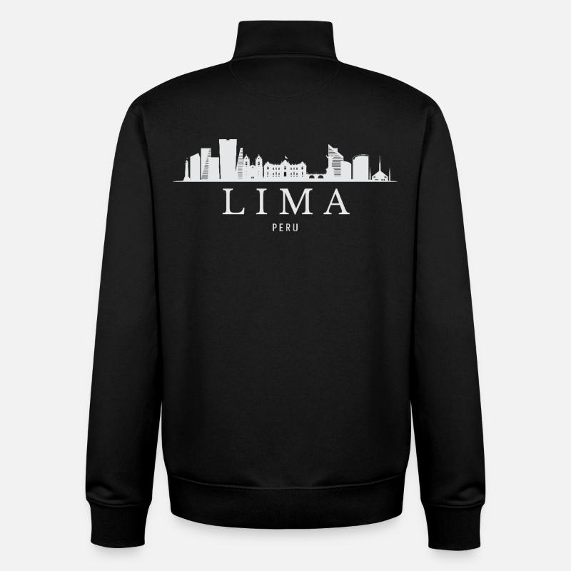 Lima Skyline, Lima Peru - Unisex Organic Zip Sweatshirt von Stanley/Stella - Schwarz