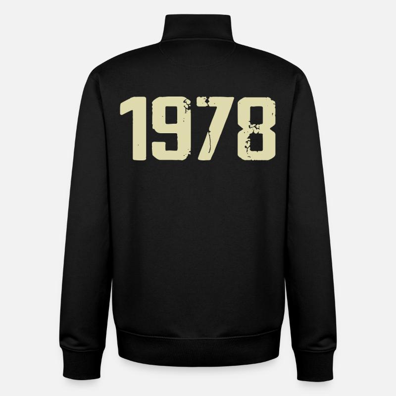 Jubilé 1978 - Sweat zippé unisexe en coton bio Stanley/Stella - noir