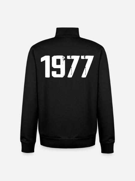 1977 - Awesome since 1977 - Unisex Organic Zip Sweatshirt by Stanley/Stella - black