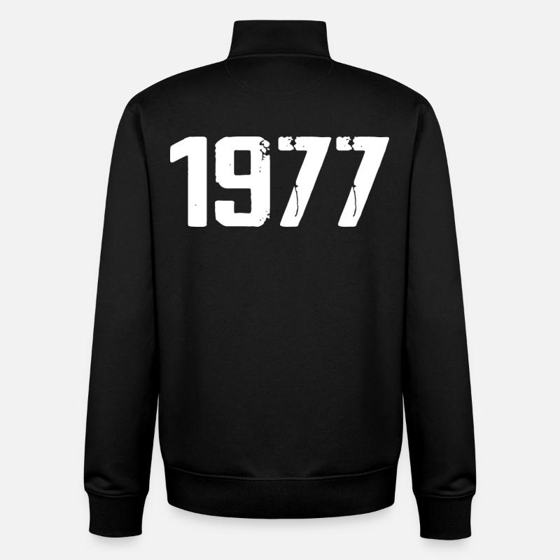 1977 - Awesome since 1977 - Unisex Organic Zip Sweatshirt by Stanley/Stella - black