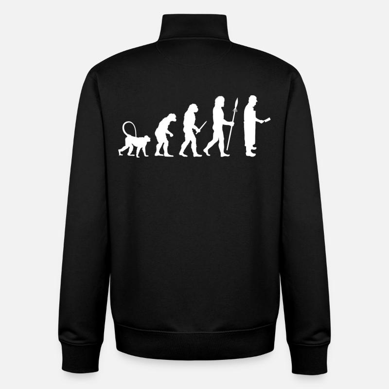 Entwicklung eines Metzgers - Unisex Organic Zip Sweatshirt von Stanley/Stella - Schwarz