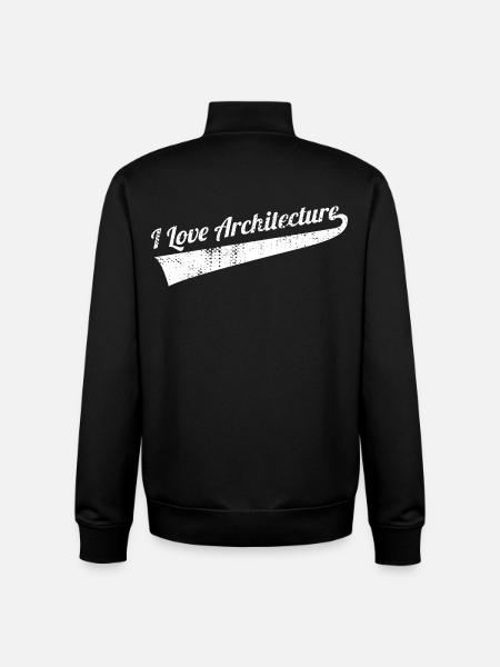 Architecture Love - Unisex Organic Zip Sweatshirt by Stanley/Stella - black