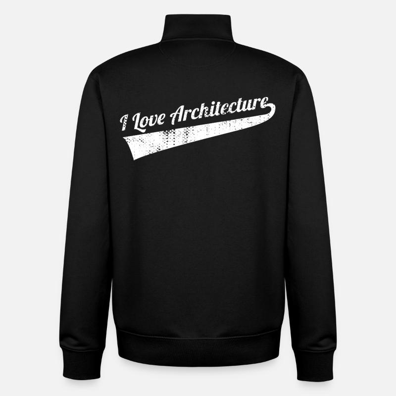 L’amour de l’architecture - Sweat zippé unisexe en coton bio Stanley/Stella - noir