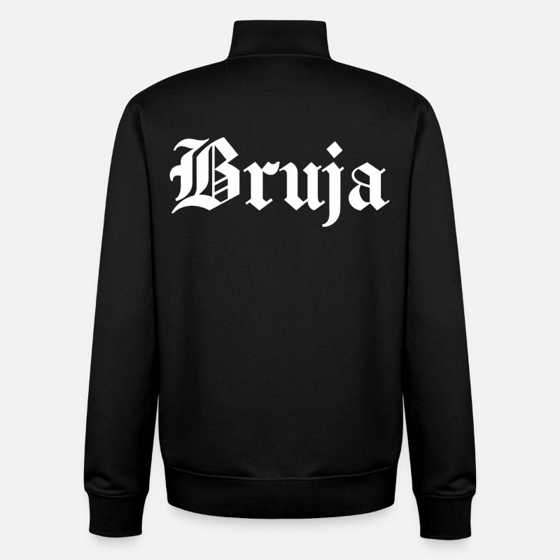 Bruja Witch Halloween - Unisex Organic Zip Sweatshirt by Stanley/Stella - black