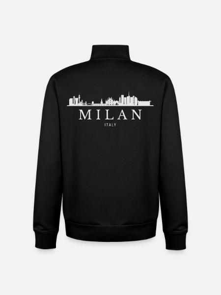 Mailand Skyline, Mailand, Italien - Unisex Organic Zip Sweatshirt von Stanley/Stella - Schwarz