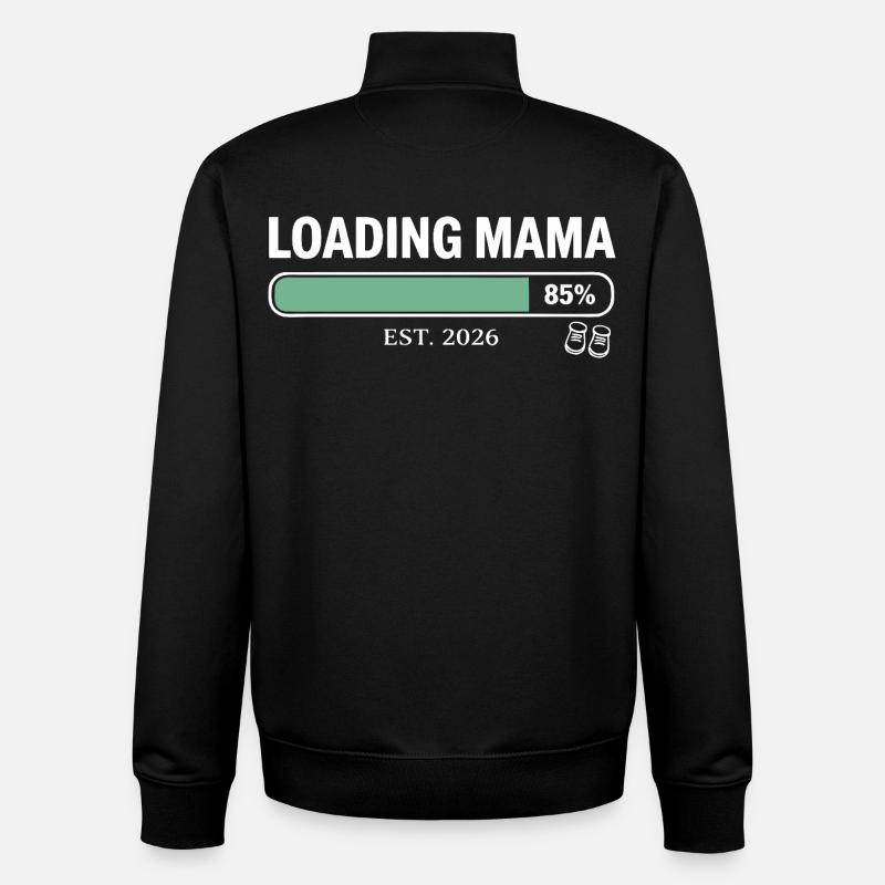Loading Mama 2026 Schwangerschaft - Unisex Organic Zip Sweatshirt von Stanley/Stella - Schwarz