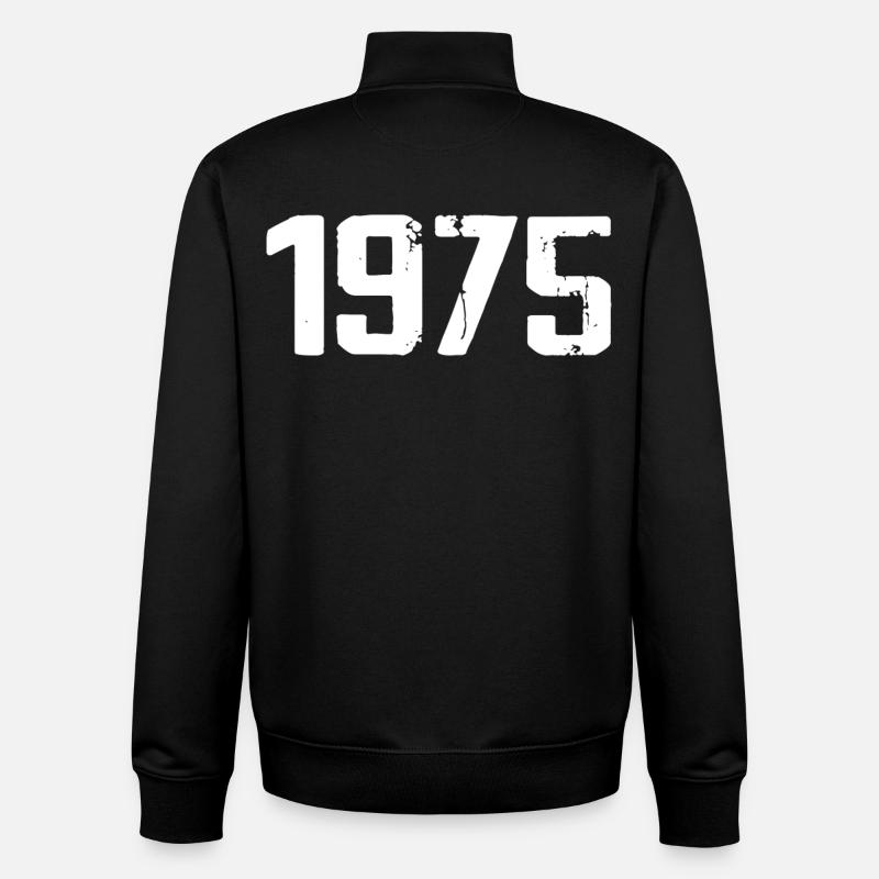 1975 - Awesome since 1975 - Unisex Organic Zip Sweatshirt by Stanley/Stella - black