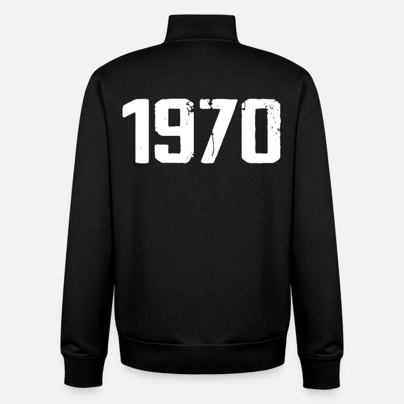 1970 - Unisex Organic Zip Sweatshirt von Stanley/Stella - Schwarz