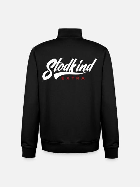 Stodkind Extra WHITE - Unisex Organic Zip Sweatshirt by Stanley/Stella - black