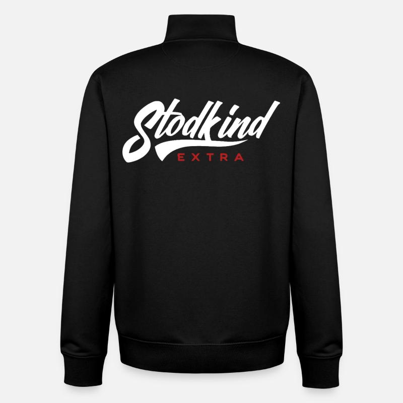 Stodkind Extra WHITE - Unisex Organic Zip Sweatshirt by Stanley/Stella - black