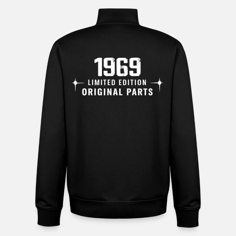 Millésime 1969 - Sweat zippé unisexe en coton bio Stanley/Stella - noir