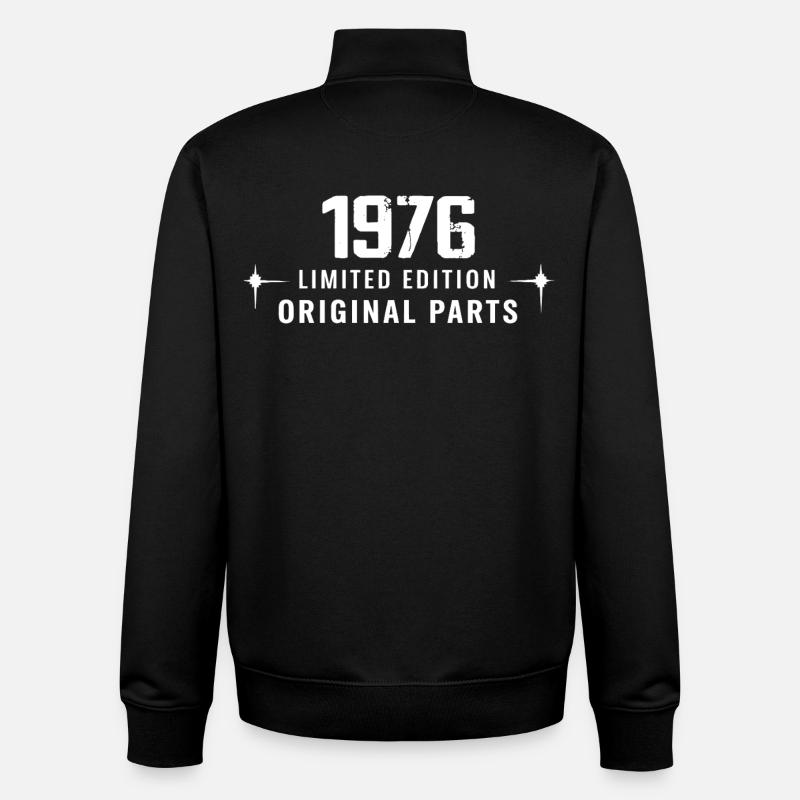 Millésime 1976 - Sweat zippé unisexe en coton bio Stanley/Stella - noir