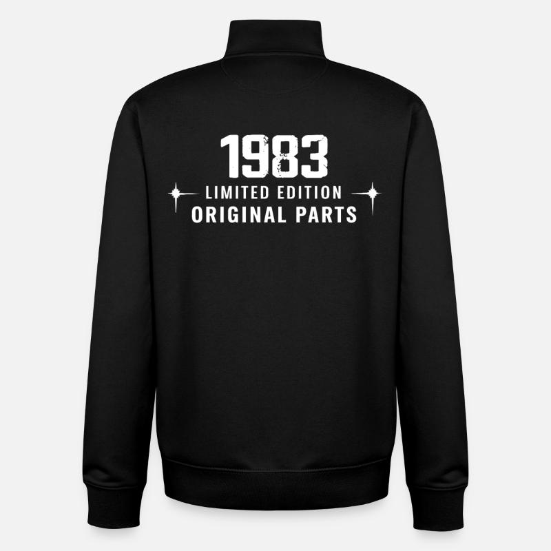 Millésime 1983 - Sweat zippé unisexe en coton bio Stanley/Stella - noir