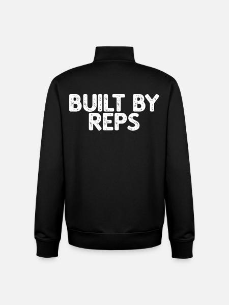 Built By Reps Lustiger Spruch - Unisex Organic Zip Sweatshirt by Stanley/Stella - black