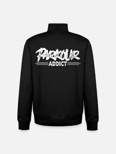 Parkour - Sweat zippé unisexe en coton bio Stanley/Stella - noir