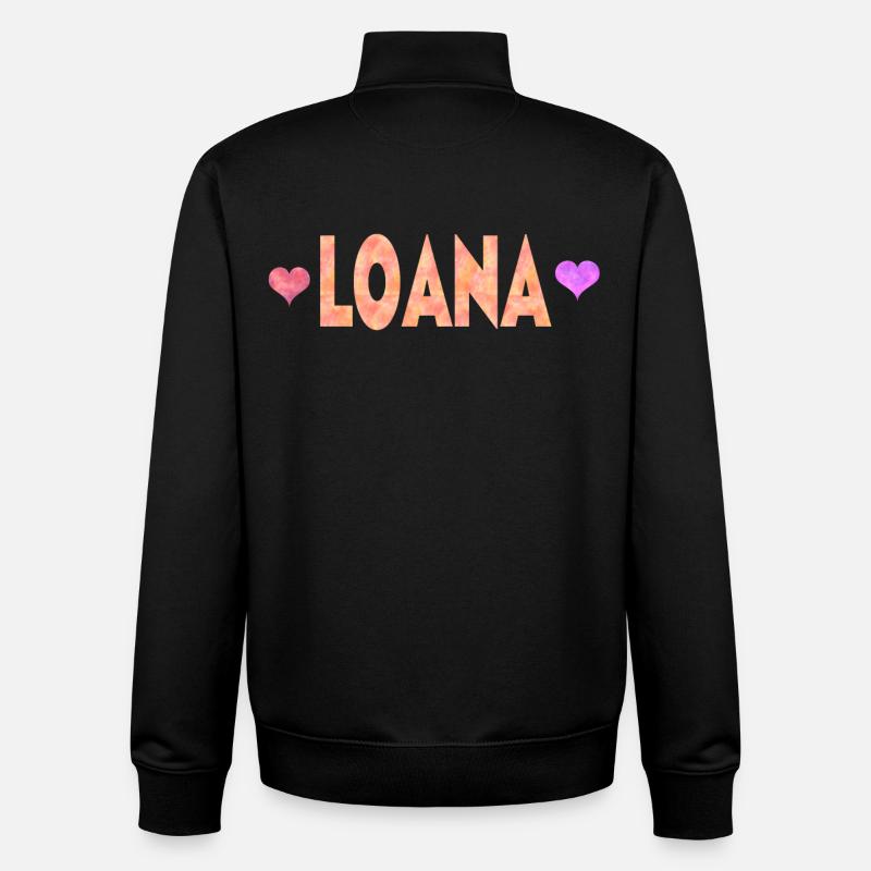 Loana - Sweat zippé unisexe en coton bio Stanley/Stella - noir