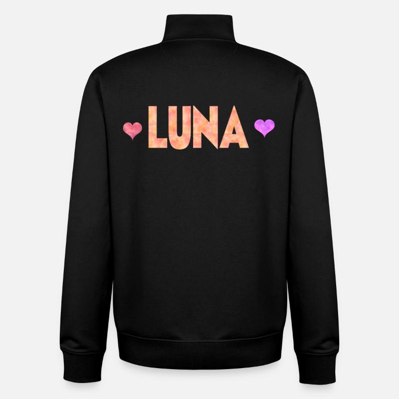Luna - Sweat zippé unisexe en coton bio Stanley/Stella - noir