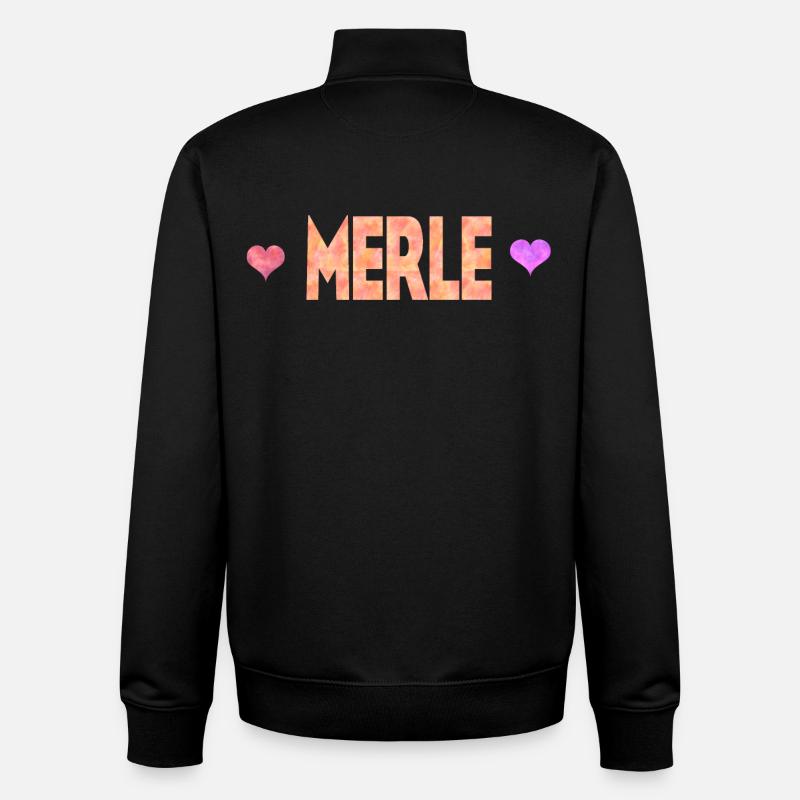 Merle - Sweat zippé unisexe en coton bio Stanley/Stella - noir