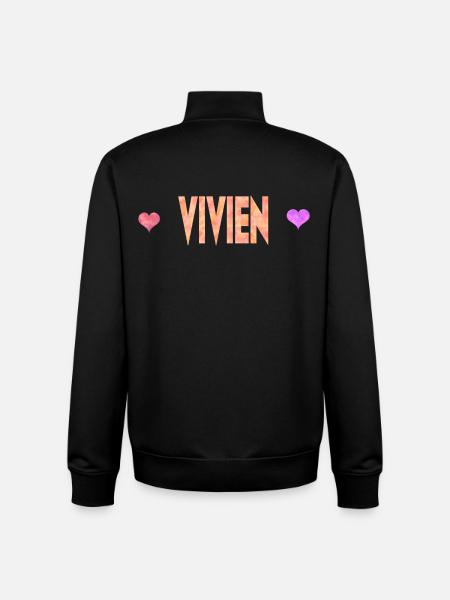 Vivien - Sweat zippé unisexe en coton bio Stanley/Stella - noir