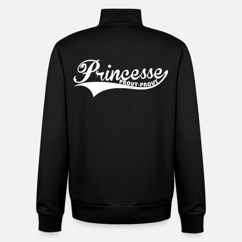 Princesse Prout-Prout - Sweat zippé unisexe en coton bio Stanley/Stella - noir