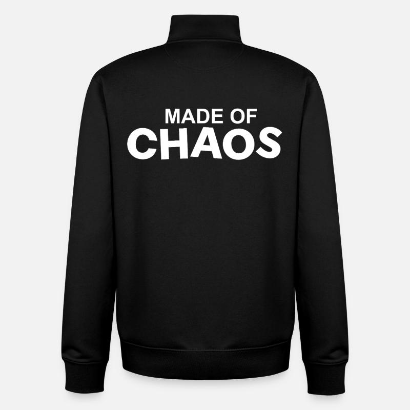 Fait de Chaos - Sweat zippé unisexe en coton bio Stanley/Stella - noir