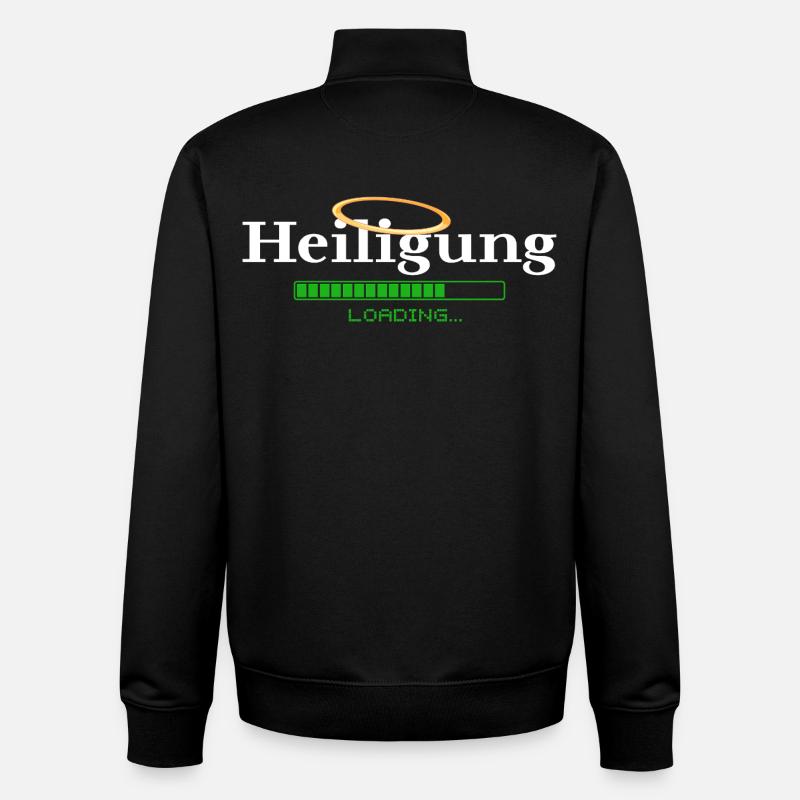 Heiligung - loading - Heiligenschein - Unisex Organic Zip Sweatshirt by Stanley/Stella - black